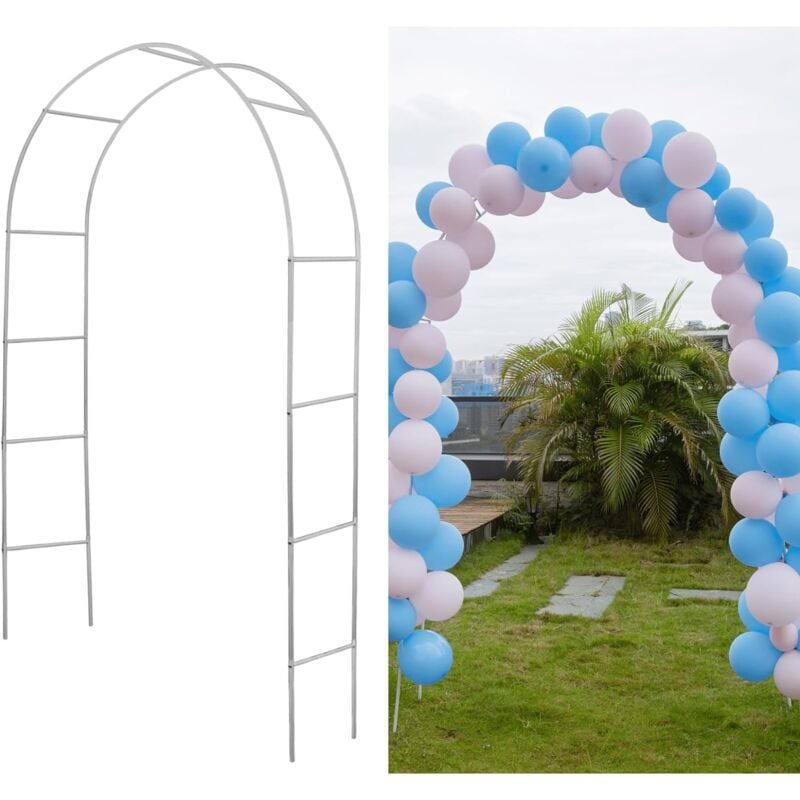 Choyclit - Mr. Ton Arche de Mariage, Arche de Jardin, pergola pour intérieur et extérieur, pelouse, Jardin, diverses Plantes grimpantes, 240 cm de