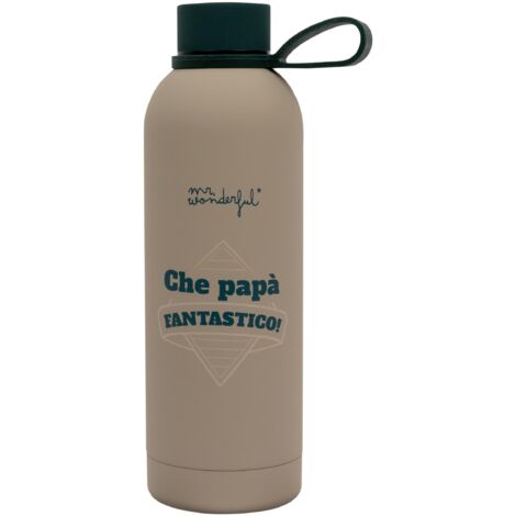 Mr. Wonderful - Bottiglia termica - Che papà fantastico - Bottiglia termica in acciaio inox - Capacità: 500 ml.