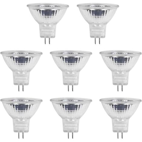 Ampoule Halogène Dichroïque Blanche 12V 20W Pour Moto - Diamètre 50mm, Phare Avant