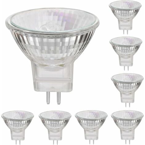 TINOR MR11 12V 35W lampes halogènes GU4 base spot 2800K blanc chaud, dimmable ,pack de 8