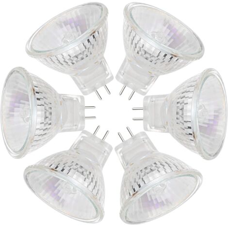 MR11 Ampoules Halogènes 12V 20W GU4 Diamètre Blanc 2800K （Lot de 6）