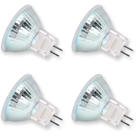 MR11 GU4 LED 2W Cool White 6000k, 120° 200LM, Halogen MR11 10W 20W Equivalent, AC DC 24V 12V GU4 LED Recessed Spotlight 35mm for Camper Kitchen Cabinet, non-dimmable, set of 4