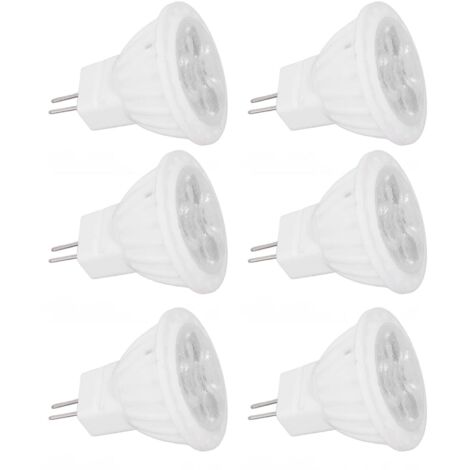 MR11 LED-Gartenleuchten, 6 Stück dimmbare LED-Lampen mit 120° Abstrahlwinkel und GU4-Keramiksockel für den Wohnbereich (warmes Licht)