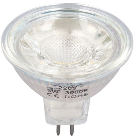 MR16 COB 5W dimmbare LED-Lampe mit Glas - Energiesparende Spotlampe für Wohnzimmer und Schlafzimmer