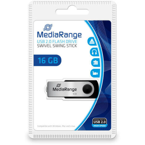 MR910 unidad flash USB 16 GB USB Type-A / Micro-USB 2.0 Negro, Plata
