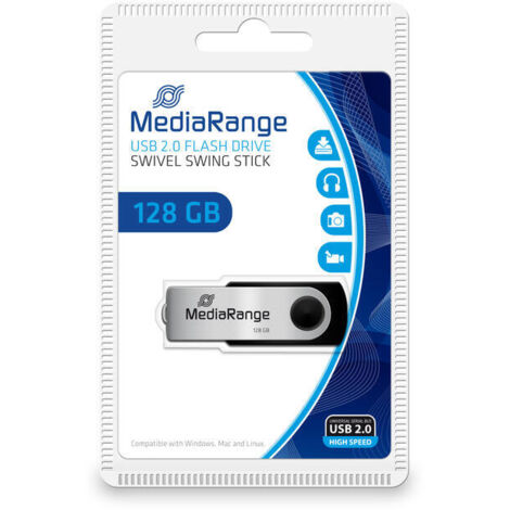 MR913 unidad flash USB 128 GB USB tipo A 2.0 Negro, Plata