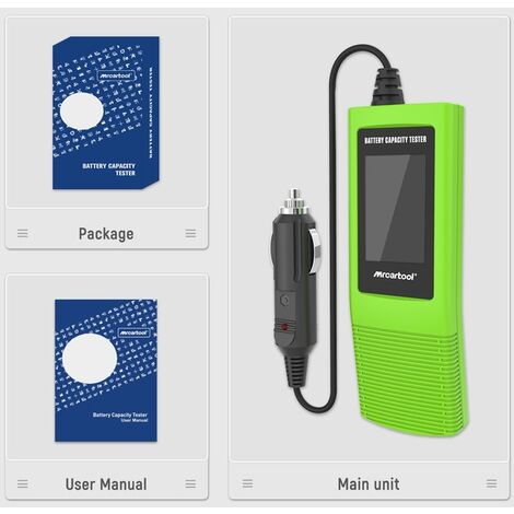 MRCARTOOL-probador de capacidad de energía automotriz B50, Detector de voltaje, herramienta de 12V/24V, pantalla grande HD, Analizador de batería de coche,Federación Rusa,Green