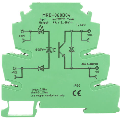 MRD-060D4 Halbleiter-Relaismodul für speicherprogrammierbare Steuerungen, Hochleistungs-Gleichstromschalter