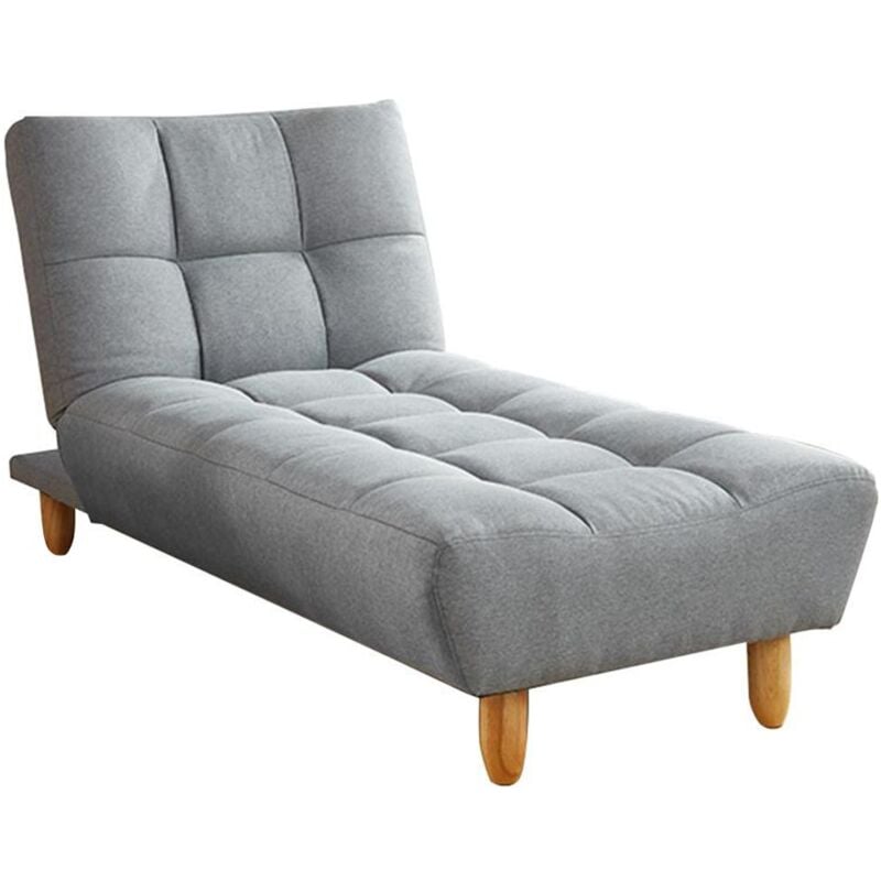 Méridienne clic clac en tissu gris ESTEBAN