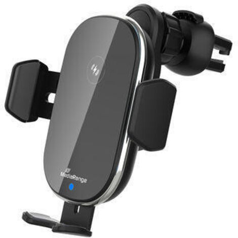 MRMA117 cargador de dispositivo móvil Smartphone Negro Cargador inalámbrico Carga rápida Auto