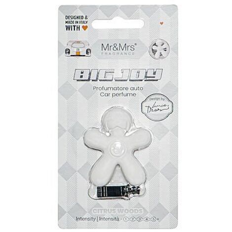 MR&MRS FRAGRANCE, PROFUMATORE AUTO, BIG JOY, BIANCO, FRAGRANZA WHITE CITRUS WOODS, CASA, PROFUMATORI AUTO