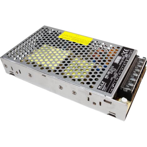 MRS-200-12-S-C : MRS-200-12-S-C : GLP : bloc d'alimentation fermé 12 V/17 A/204 W, Uin = 90-132 V CA / 180-264 V CA / 240-373 V CA, couvercle ...