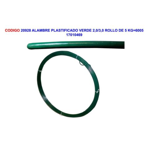 MRT Alambre plastificado verde 2.0/3.0 rollo de 5 kg 6005