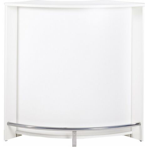 M&S – Meuble bar comptoir cuisine blanc 107 cm – Largeur 106.9 cm – Hauteur 104.8 cm – Panneaux mélaminés E0.5 – Éco-conçu