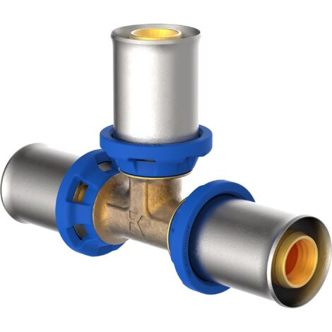 MS T-Stück, blank, 16 mm, Pressfitting für MSVR