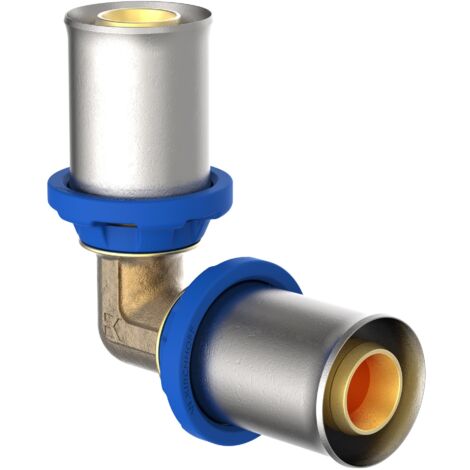 MS Winkel 90°, blank, 16 mm, Pressfitting für MSVR