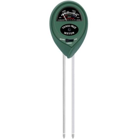 MS01 pH-mètre du sol(vert), 3 en 1 testeur d'humidité du sol/lumière/PH Kits d'outils de jardin pour jardin pelouse ferme