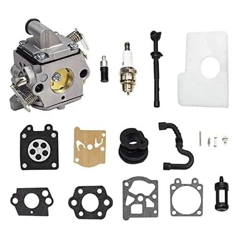 COOCHEER MS170 MS180 C1Q-S57A Carburateur Kit pour STIHL 017 018 MS 170 180 180C MS170 MS180 MS170C MS180C Tronçonneuse/Tondeuses à gazon avec filtre à air Tune Up Kit