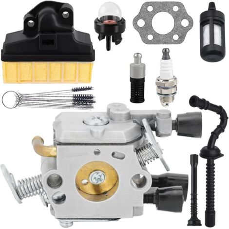 MS250 Carburateur pour Stihl MS 250 021 MS210 023 MS230 025 tronçonneuse Remplacement pour Walbro 1123 120 0605 WT-215 WT-286 C1Q-S11E C1Q-S11G C1Q-S76 C1Q-S76A C1Q-S76E 1123-120-0603 Carb