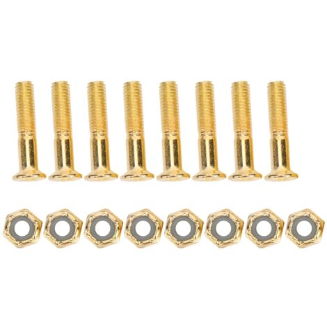 MS3301-8 Accessoire de Planche à Roulettes en Alliage d'Aluminium Professionnel et Durable avec Écrou Doré 25mm