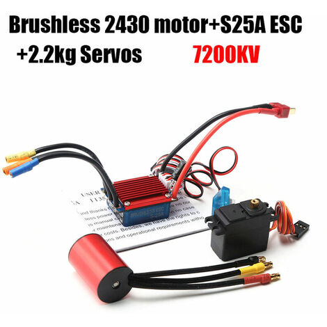 MSBD - Accessoire moteur brushless +S25A ESC rouge+2.2KG metal servo , TTZ0020+KSX4379+TTZ0026 : S2430 7200KV - TTZ0020+KSX4379+TTZ0026 : S2430 7200KV