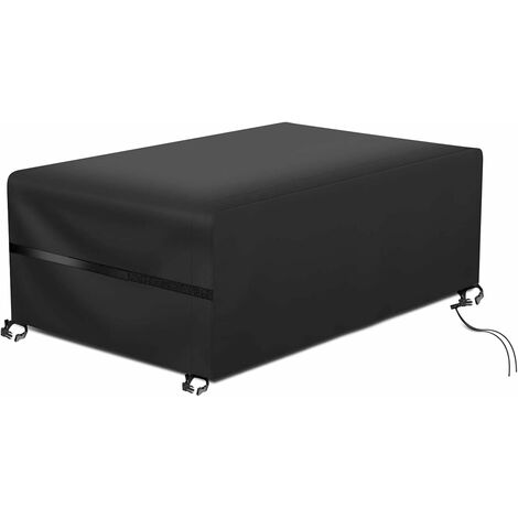 MSBD Housse Protection, Housse De Protection Salon De Jardin Imperméable, Respirante, Coupe-Vent, Anti-UV, Housse Salon De Jardin Oxford 420D Bache Table De Jardin Exterieur (180x120x74cm)