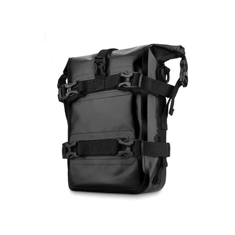 Sacoche de cadre de pare-chocs de moto Sacoche latérale de moto Sac de moto entièrement étanche 8L Peut être utilisé comme sac à bandoulière ou sac à