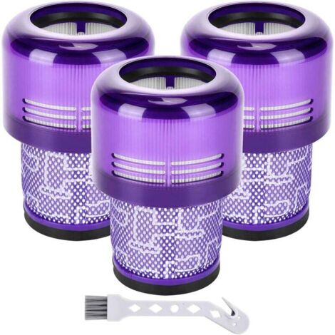 MSBD Lot de 3 filtres pour aspirateur Dyson V11 Absolute Extra Pro Animal Torque Drive V15 Detect remplace  970013-02