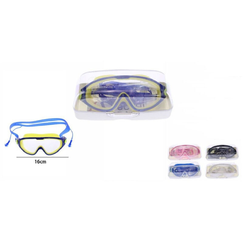 Trade Shop - Maschera Con Tappi Regolabile Nuoto Mare Piscina Estate Sport Snorkling 71563 -