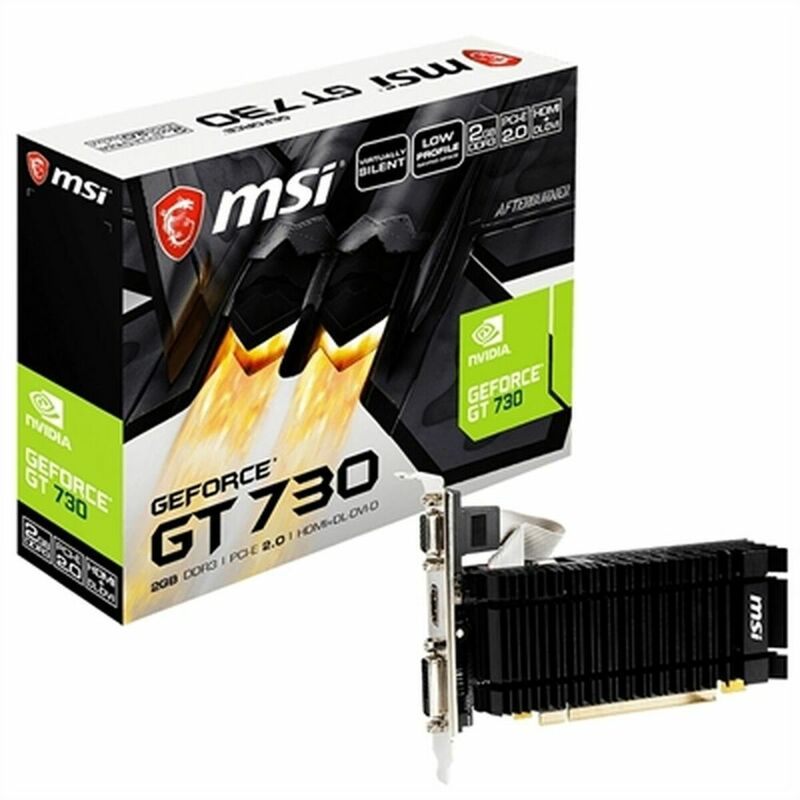 

MSI Tarjeta Gráfica MSI N730K-2GD3H/LPV1 NVIDIA GeForce GT 730 2 GB RAM GDDR3