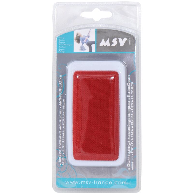 

MSV 100515 Cepillo Anti-Felpa Ropa Terylene/Polipropileno Blanco/Rojo 12 x 6.8 x 2.5 cm