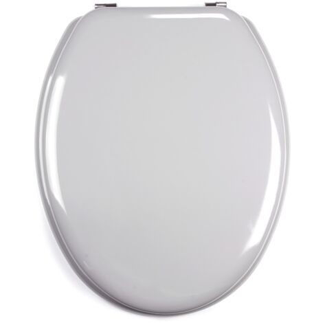 MSV 140016 Sedile WC MDF Argento-Grigio 30 x 20 x 15 cm