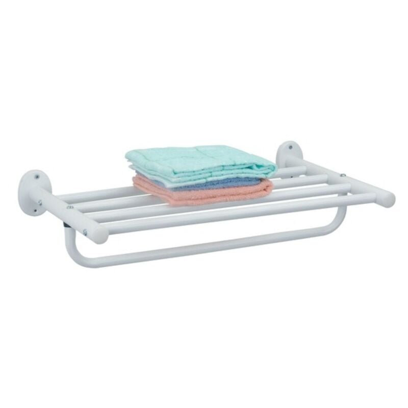 MSV - Porte serviettes mural à fixer en acier alyssa Blanc