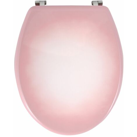 MSV – Abattant WC MDF – Charnières inox – Couleur rose – Design ergonomique pour confort optimal