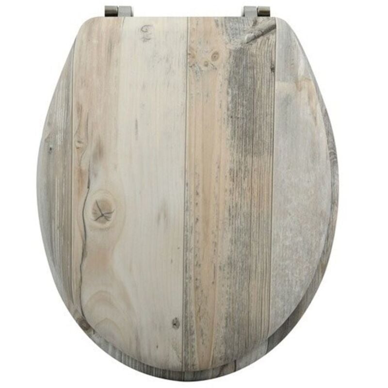 MSV - Abattant wc mdf Ombo Beige- Charnières Inox