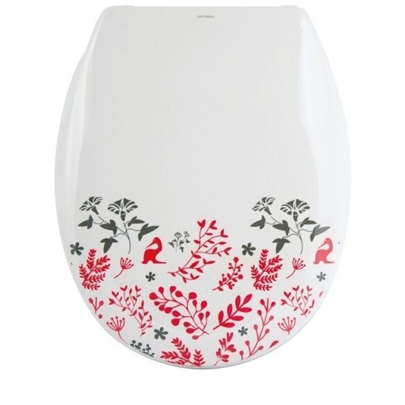 MSV - Abattant wc Thermo Dur Motif Floral - Charnières ps