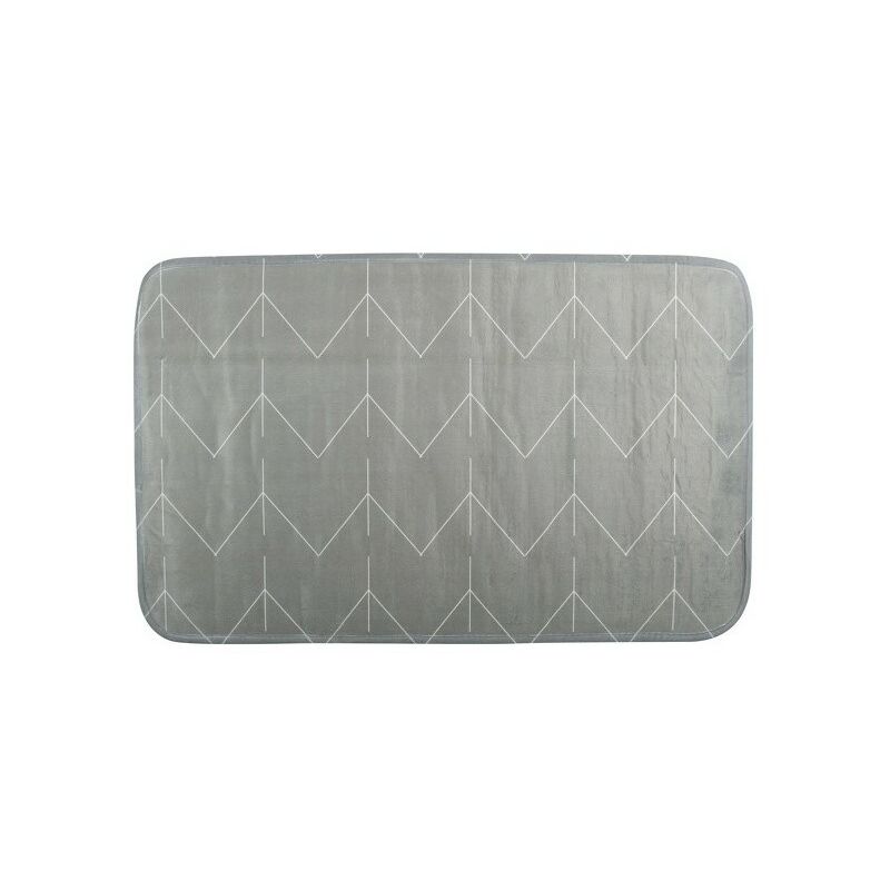 

MSV Alfombra de baño Microfibra 45x75cm Gao Gris - Gris