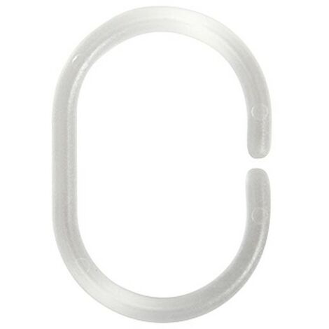 Premium Easy Roll Lot de 12 anneaux de fixation en acier inoxydable pour rideau de douche