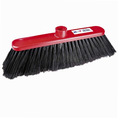 MSV – Balai droit PVC 28,5 x 8 cm – Tête légère pour nettoyage rapide – Compatible avec manches standards – Résistant à l'usure