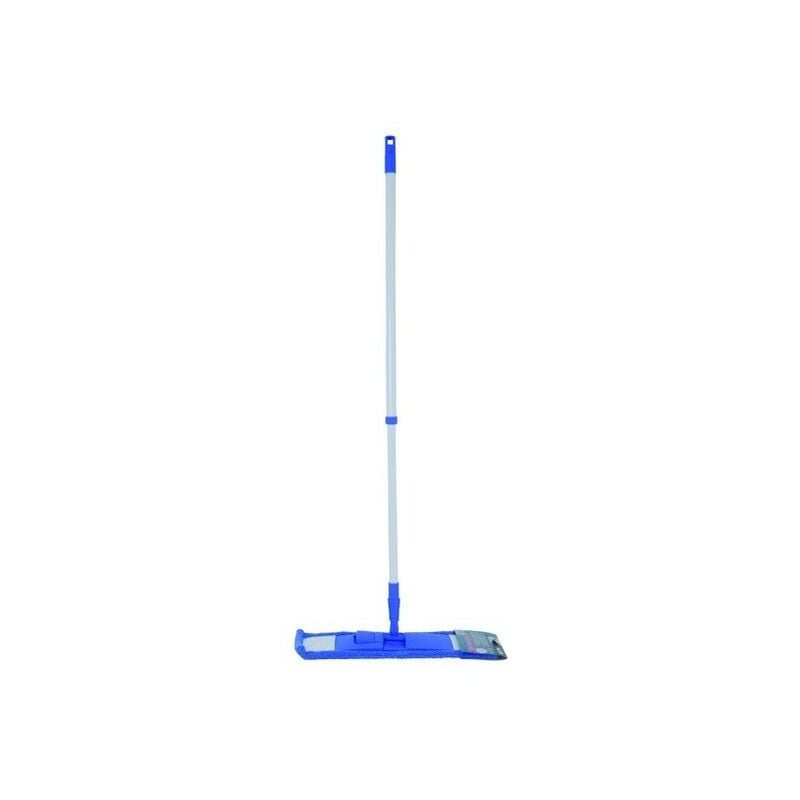MSV - Balai mop manche extensible Microfibre 68x120cm Bleu