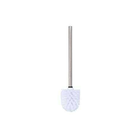MSV – Brosse de WC en acier inoxydable blanc – Dimensions 30 x 20 x 15 cm – Solution élégante pour entretien toilettes – Stockage douche