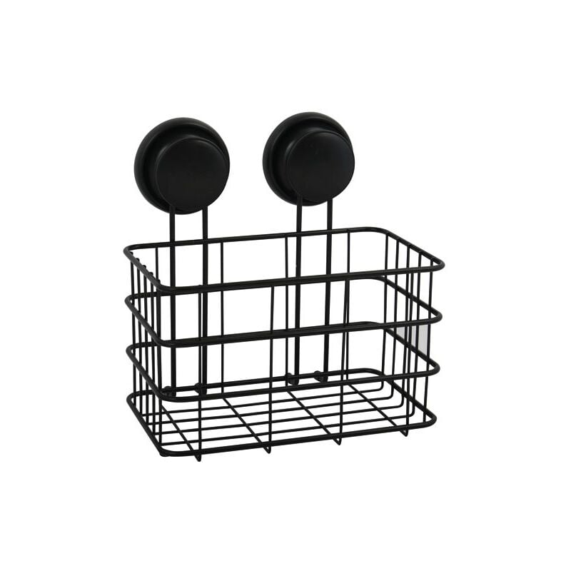 MSV - Panier de douche Milady avec ventouses noir