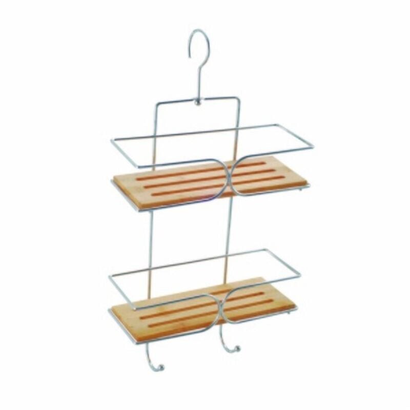 Etagère de douche 2 étages en Bambou MSV