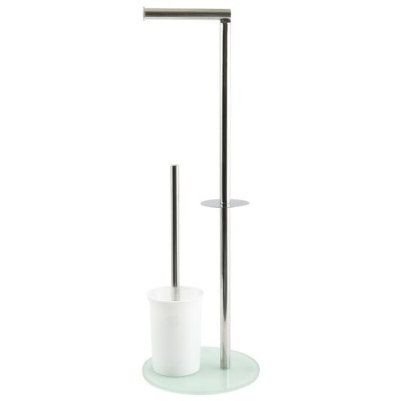 Combiné Wc Inox & verre Blanc MSV