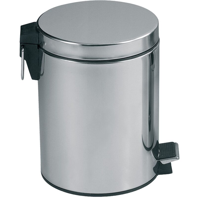 

Cubo de basura 12L MSV de acero inoxidable en color gris 30,5 x 24 x 37,5 cm