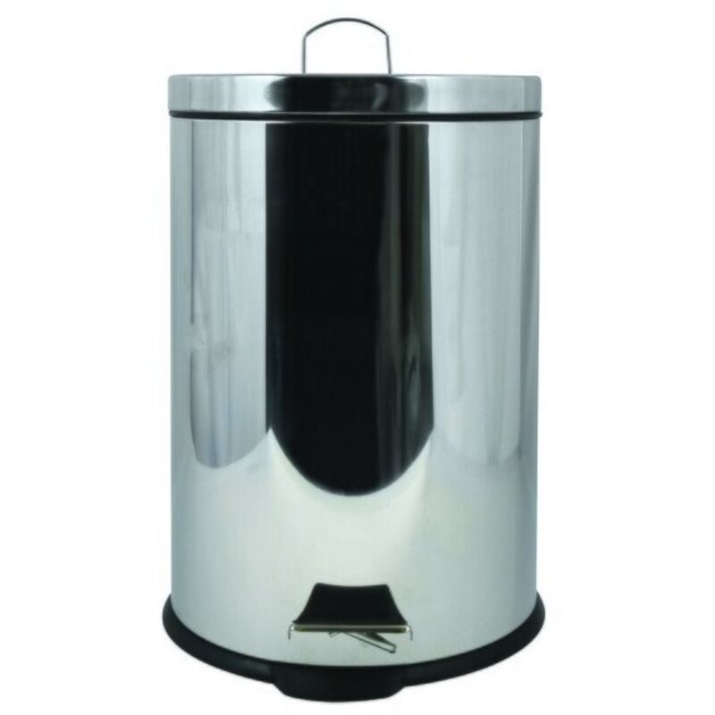 

M S V - MSV Cubo de pedal Acero Inoxidable 20L Acero Efecto Espejo - Acero