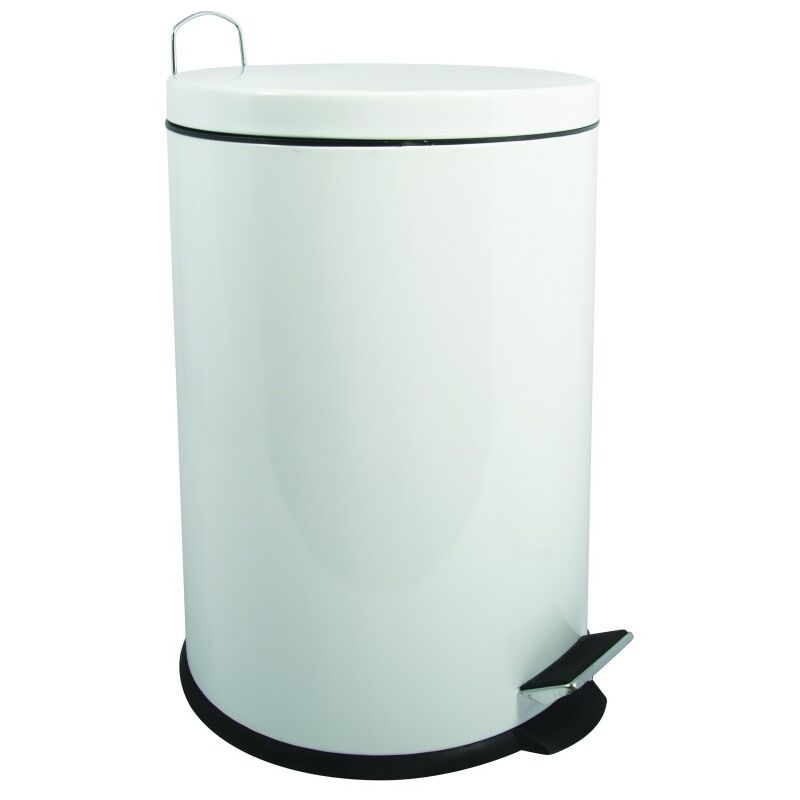 

MSV Cubo de pedal Acero 20L Blanco - Blanco