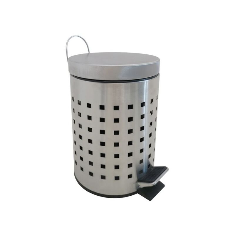

M S V - MSV Cubo de pedal Acero Inoxidable 3L Acero Efecto Satinado - Acero