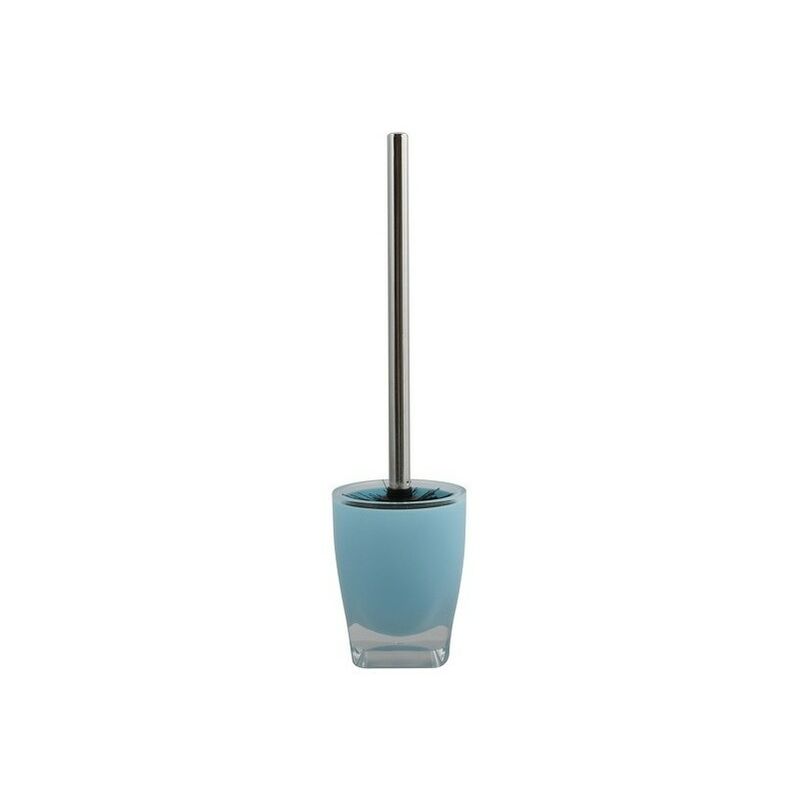 

M S V - MSV Escobilla de baño con soporte Acrílico & Acero Inoxidable TAHITI Azul Claro - Azul
