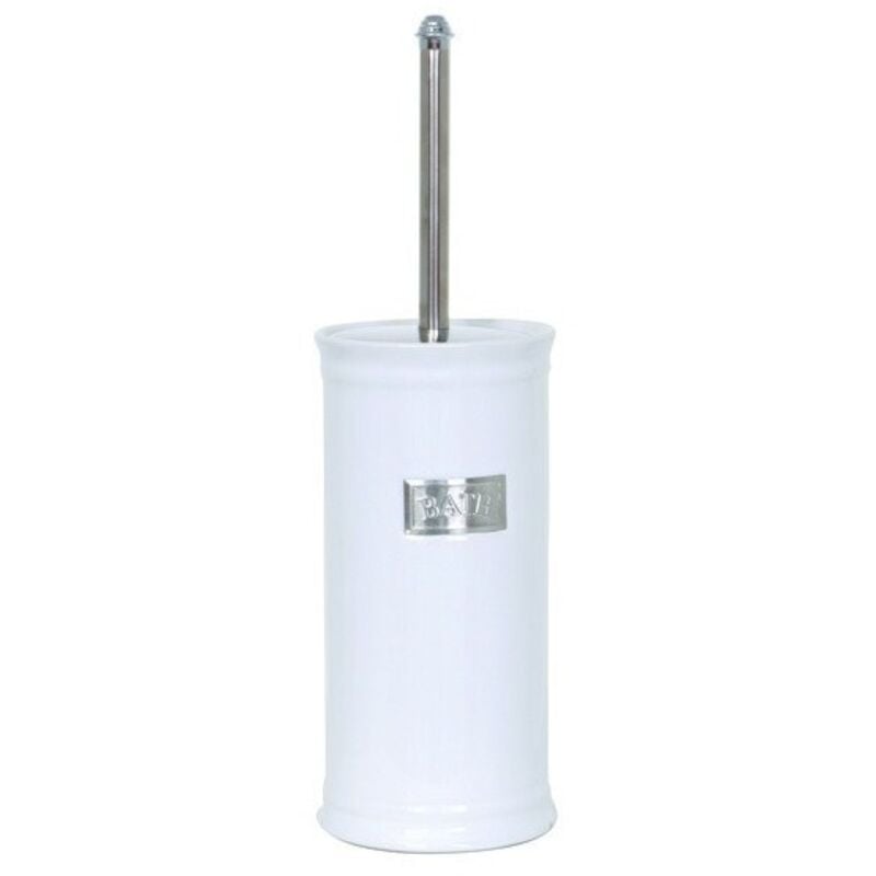

M S V - MSV Escobilla de baño con soporte Cerámica & Acero Inoxidable Adelaïde Blanco - Blanco